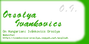 orsolya ivankovics business card